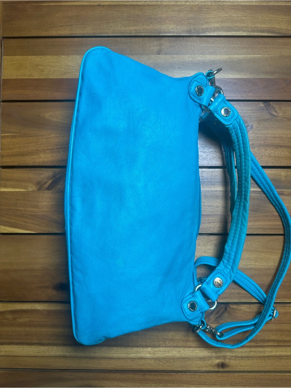 Marc by Marc Jacobs Turquoise Soft Leather Shoulder Bag - Picture 3 of 10